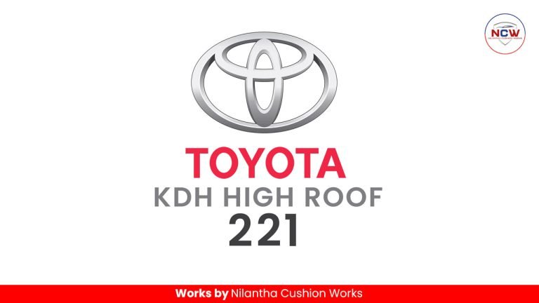 Transform Your Toyota KDH High Roof 221 with Luxury Leather Seat Covers by Nilantha Cushion Works: Elevate Comfort and Style!